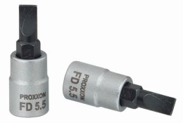 PROXXON  23739 Screwdriver bit socket 1/4 for slotted head screws 1/4 5,5mm L33mm