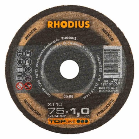 Tarcza tnąca XT10 Mini 75x1x0,6 /RHODIUS/ RHODIUS BURGBROHL