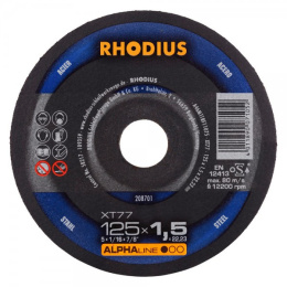 RHODIUS METAL CUTTING DISC - STEEL - 125x1,5mm XT77 208701