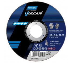 NORTON 125X1,0 METAL CUTTING DISC - INOX STEEL VULCAN ++++