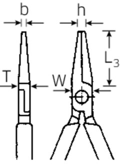 Szczypce płaskie długie VDE1000V L=160mm; chromowane STAHLWILLE