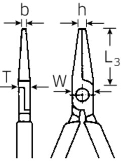 Szczypce półokrągłe z obcinakiem izolowane VDE1000V L=200mm (radio./tel) chromowane STAHLWILLE