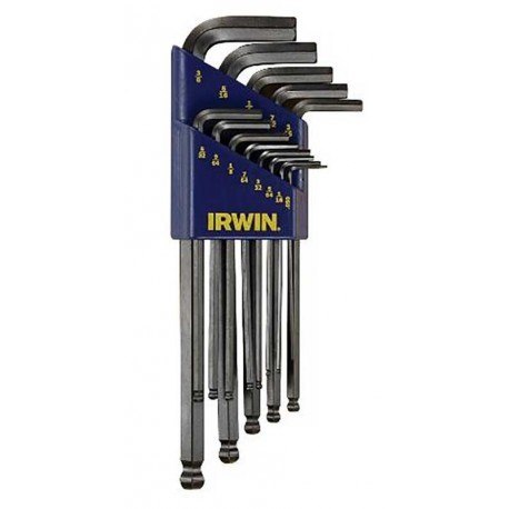 Ball end long arm hex key set 1,5-10 / Ball end L-wrenches 1,5-10