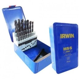 IRWIN WIERTŁO METAL HSS DIN-338 KOMPLET 25szt. 1,0 - 13,0 mm co 0,5 mm