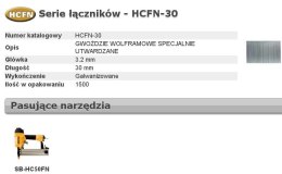 BOSTITCH GWOŹDZIE HCFN 0` 30mm 1500 szt.