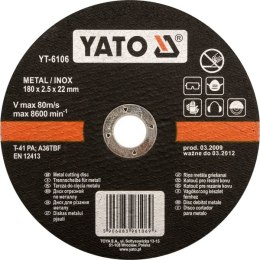 YATO TARCZA DO METALU INOX 125x2,5x22mm 6104