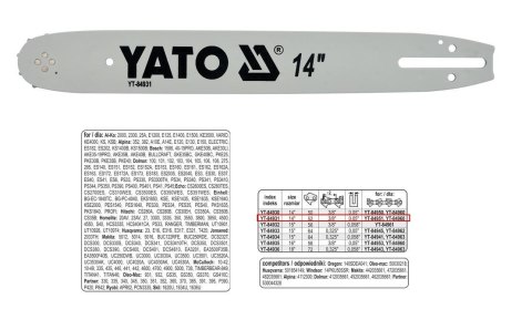 YATO PROWADNICA ŁAŃCUCHA 35cm/52/3/8"/1,3