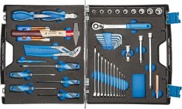 6600780 GEDORE Tool case / 49 piece tool assortment TOURING + case WK 1000 L