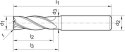 Frez trzpieniowy pełnowęglikowy 4-ostrza z promieniem naroża 16mm długi GÜHRING