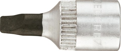 GEDORE 6171560 Hylsy 1/4" uraruuvi 4x0,8mm 6171560 Screwdriver bit socket 1/4" for slotted head screws 4x0,8mm L 28mm