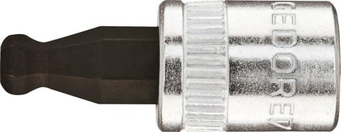 2219468 Hylsyavain 1/4" - hex-kärkihylsy 6mm 2219468 Screwdriver bit socket 1/4" with ball end, for in-hex screws 6mm L 37 mm