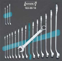 HAZET 163-99/18 Double ended ring spanner set 8-27. For tool trolleys