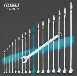 HAZET 163-98/17 Double ended ring spanner set 6-24. For tool trolleys