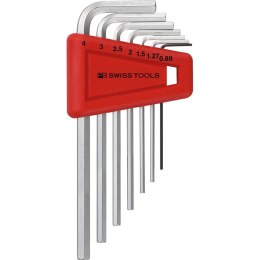 Zestaw kluczy trzpieniowych, imbusowych 6-kątnych 7-częściowy, 0,89-4,0mm PB Swiss Tools PB 210.H-4