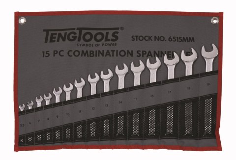 Double ended ring spanner set 5,5–19mm Teng Tools 151590304