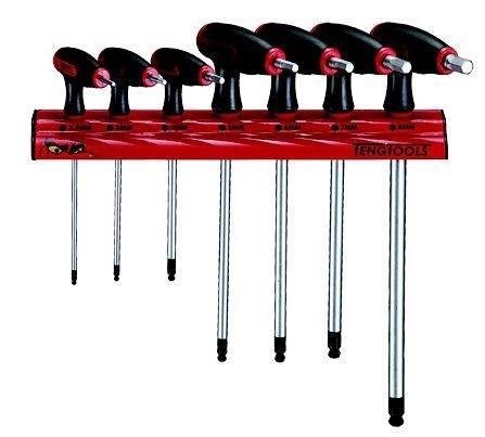 Hex key set with wall rack / Size inch 3/32, 1/8, 5/32, 3/16, 7/32, 1/4, 5/16 tum Teng Tools WRHEX07AF 128260205