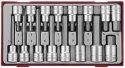16-elementowy zestaw nasadek grotów wymiennych typu imbus z chwytem kwadratowym 1/2" Teng Tools TTHEX16 237660105