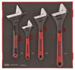 4 piece Set of adjustable wrenches Teng Tools TEDADJ4 238310106