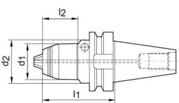 Uchwyt wiertarski CNC AKL JIS B6339 0,5-10mm BT40 ALBRECHT